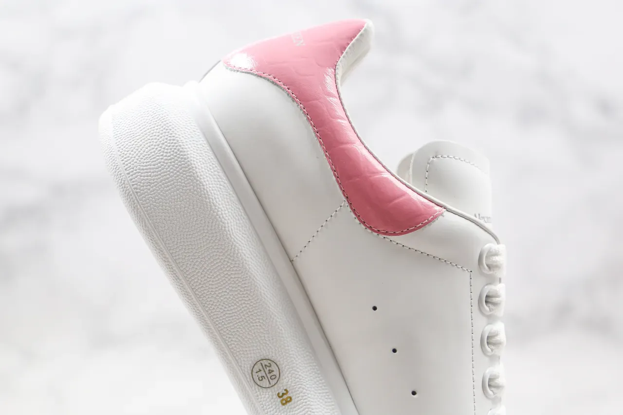 Alexander McQueen Oversized Sneaker White Pink Low-Top Platform Sole Lifestyle Sneakers 4