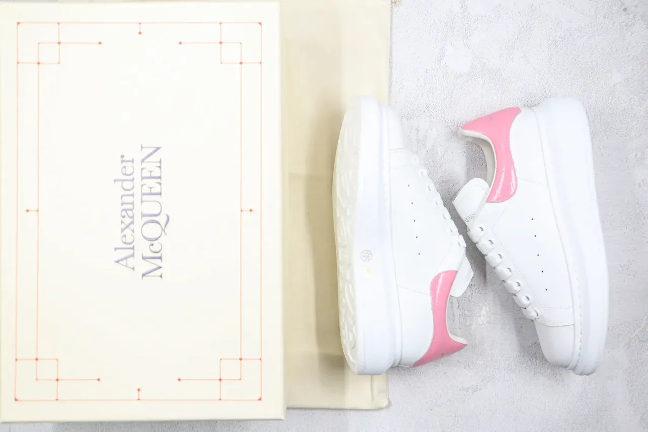 Alexander McQueen Oversized Sneaker White Pink Low-Top Platform Sole Lifestyle Sneakers 7