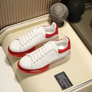 Alexander McQueen Oversized Sneaker White Red Transparent Sole Lifestyle Sneakers