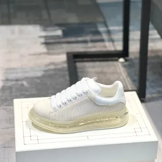 Alexander McQueen Oversized Sneaker White Ribbed Translucent Sole Lifestyle Sneakers