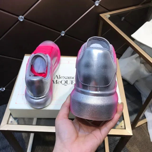 Alexander McQueen Pink Red Oversized Platform Sole Gradient Metallic Upper Lifestyle Sneakers 6
