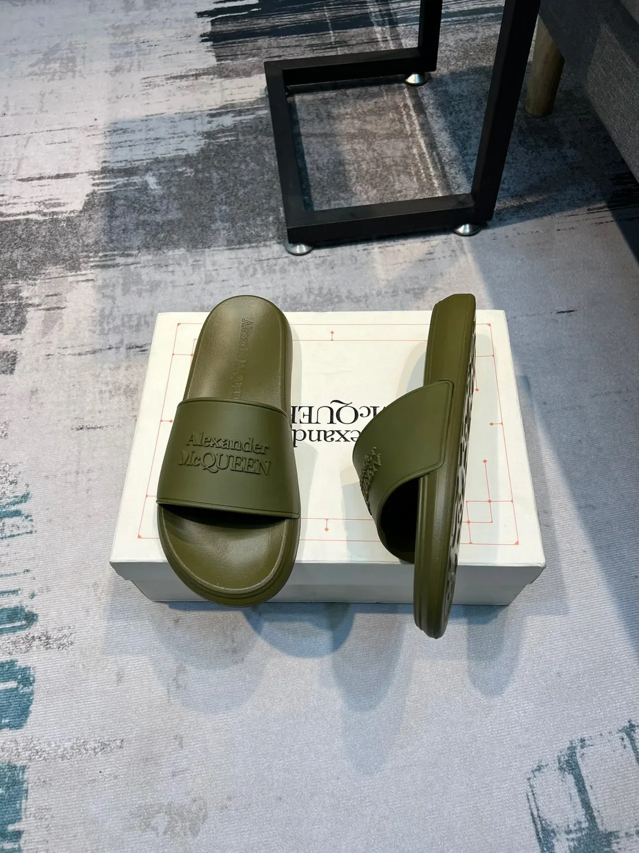 Alexander McQueen Slides Verde Oliva 4