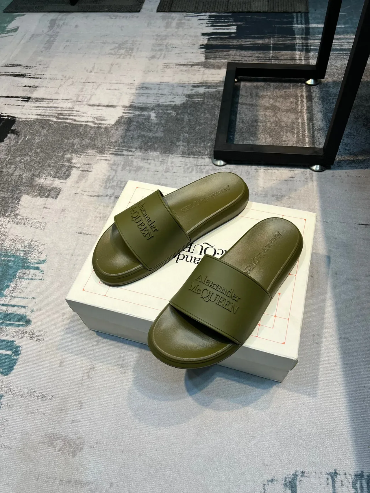 Alexander McQueen Slides Verde Oliva 5