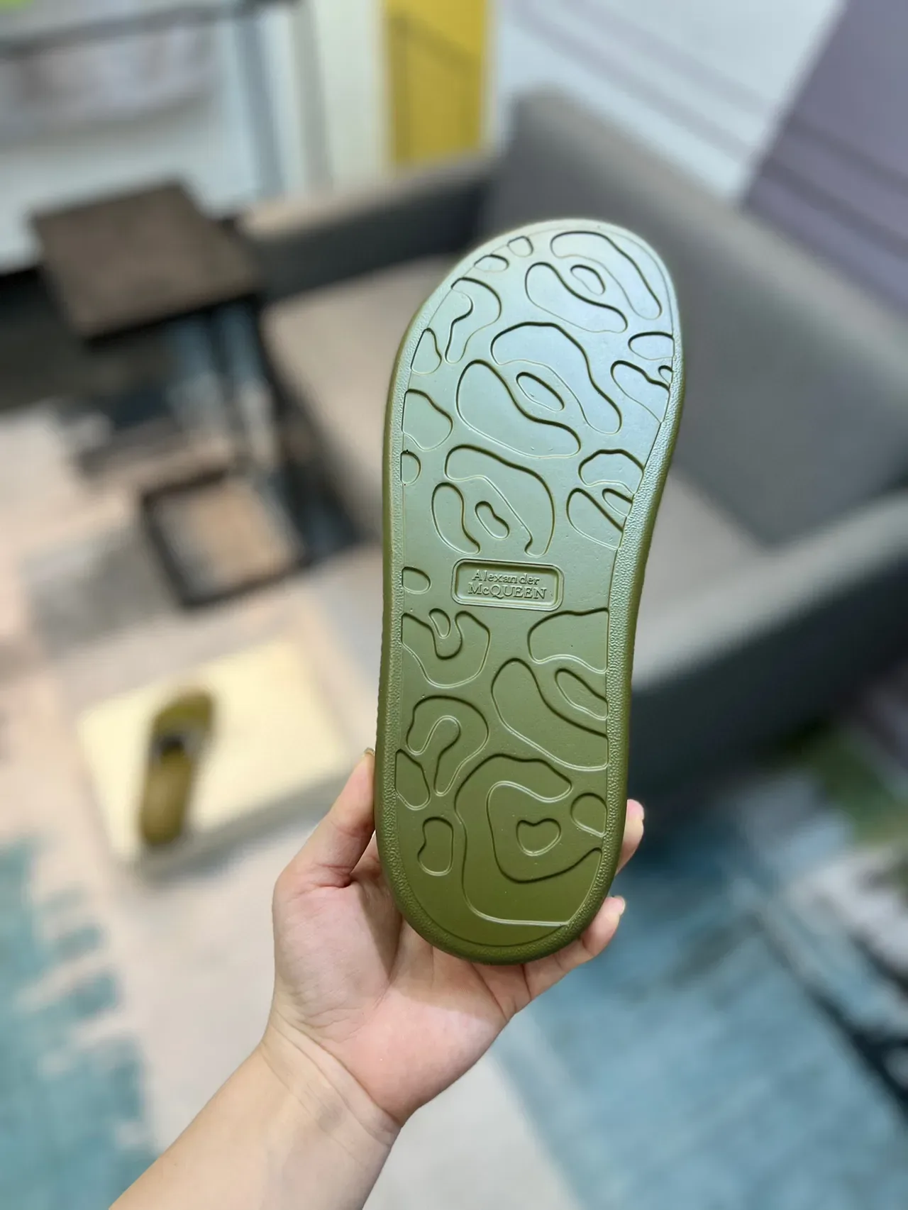 Alexander McQueen Slides Verde Oliva 9