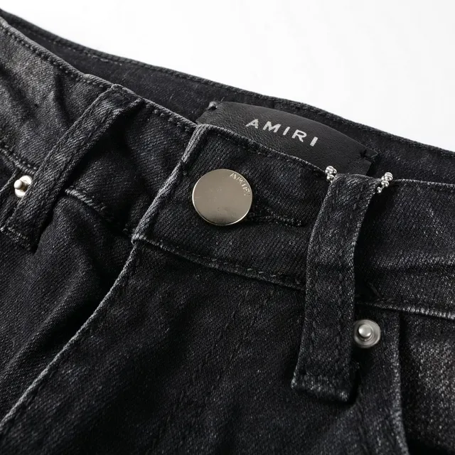 Amiri Black Multicolor Slim-Fit Distressed Jeans 16
