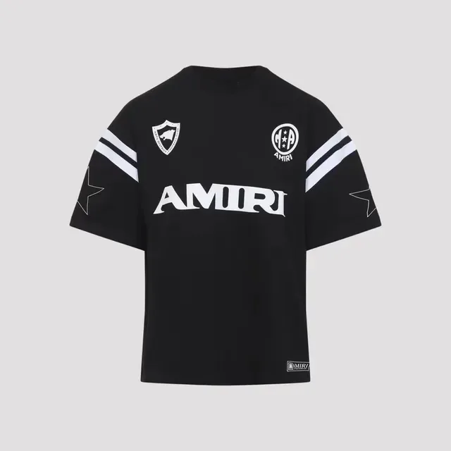 Amiri Black White Crewneck Graphic-Print T-Shirt 8
