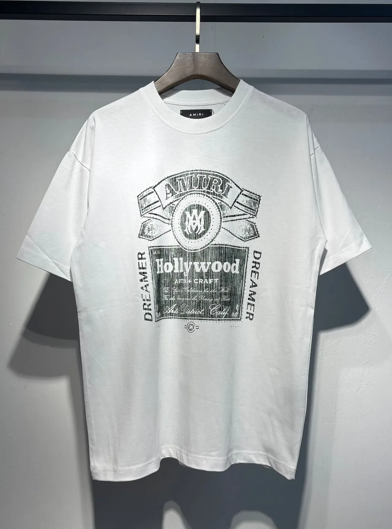 Amiri Black White Graphic Print Vintage Label Aesthetic T-Shirt 6