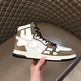 Amiri Skel Top High Olive and White Lifestyle Sneakers