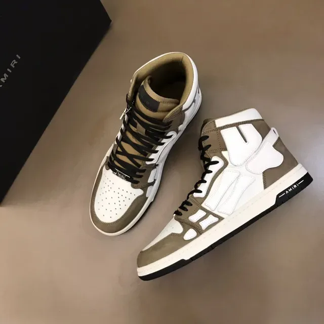 Amiri Skel Top High Olive and White Lifestyle Sneakers 5