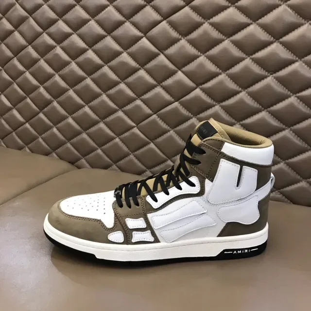 Amiri Skel Top High Olive and White Lifestyle Sneakers 6