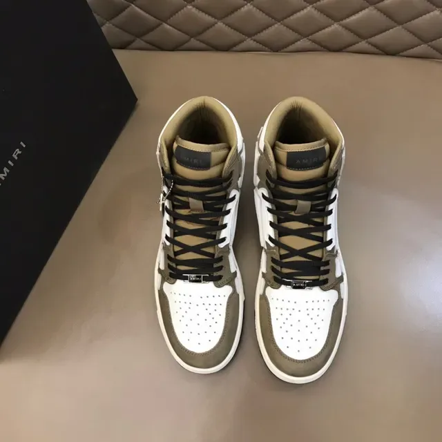 Amiri Skel Top High Olive and White Lifestyle Sneakers 9