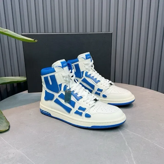 Amiri Skel Top High Blanc et Bleu chaussures lifestyle 2