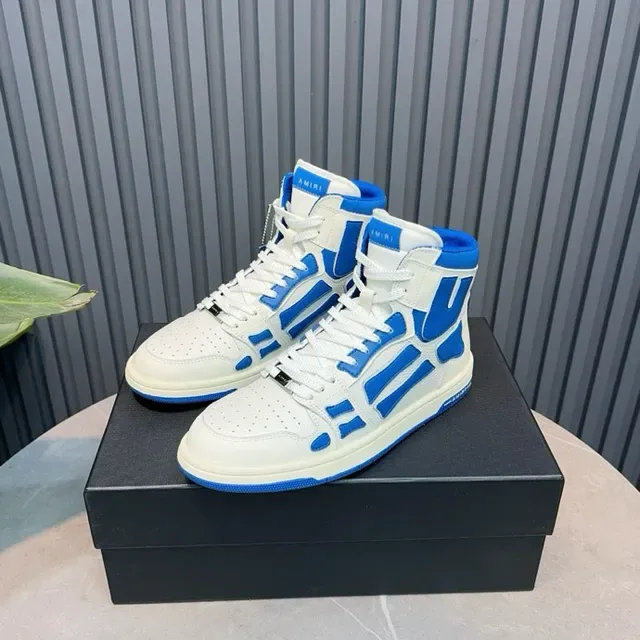 Amiri Skel Top High Blanc et Bleu chaussures lifestyle 7