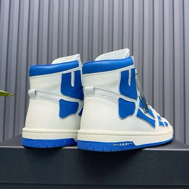 Amiri Skel Top High Blanc et Bleu chaussures lifestyle 8