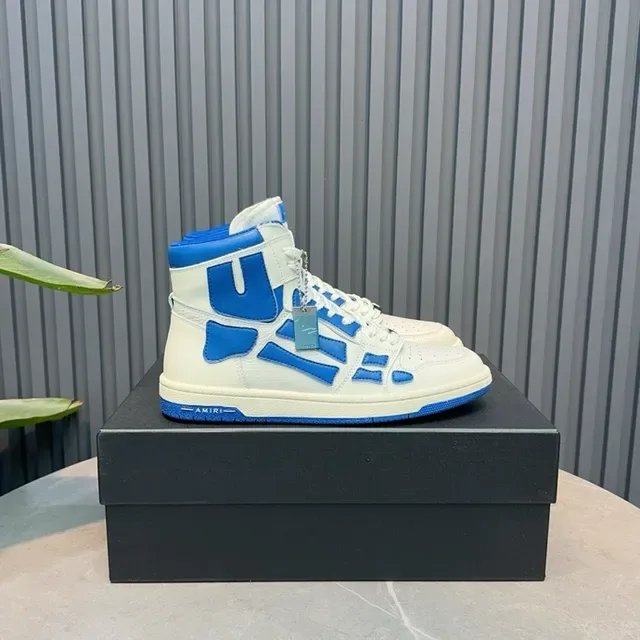 Amiri Skel Top High Blanc et Bleu chaussures lifestyle 9