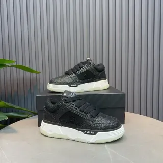 Amiri Skel Top Low Black Glitter Lifestyle Sneakers