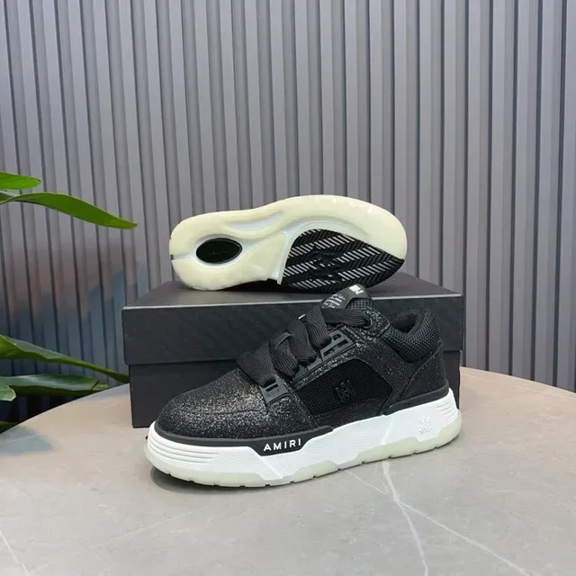 Amiri Skel Top Low Black Glitter Lifestyle Sneakers 2