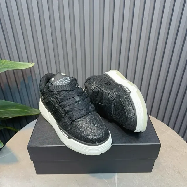 Amiri Skel Top Low Black Glitter Lifestyle Sneakers 3