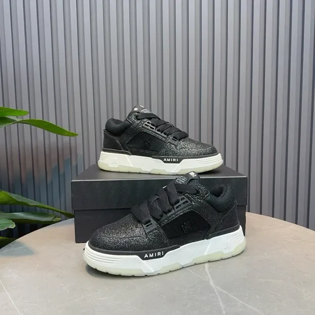 Amiri Skel Top Low Black Glitter Lifestyle Sneakers 7