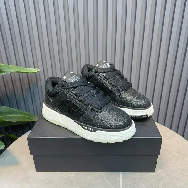 Amiri Skel Top Low Black Glitter Lifestyle Sneakers 9