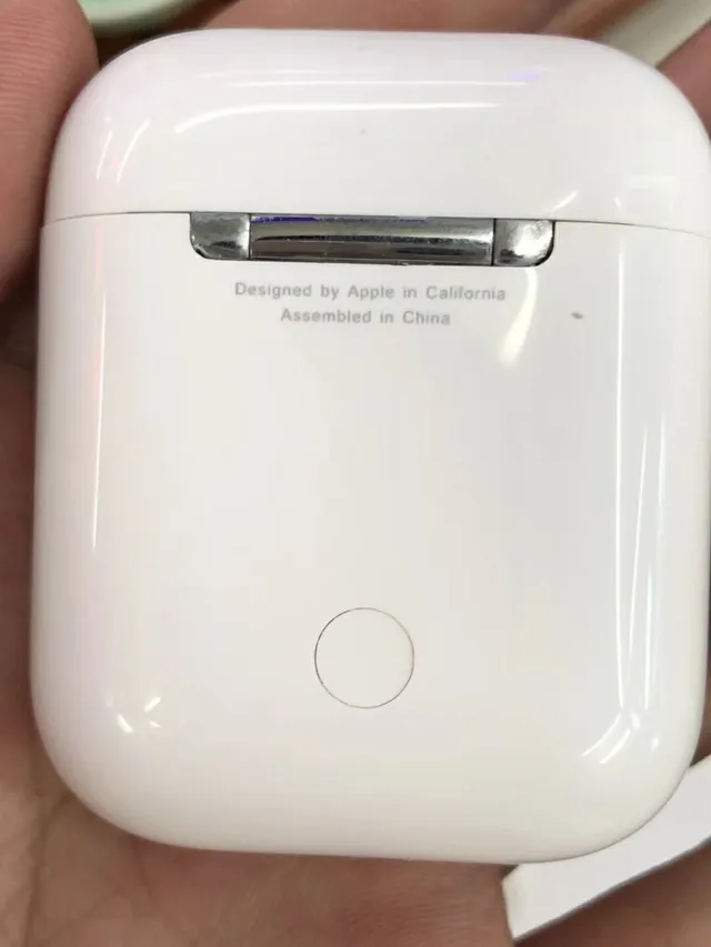 Apple Blanco Compacto Estilo Tallo Brillante Plástico Estuche Auriculares TWS 7
