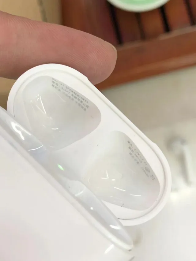 Apple Blanco Compacto Estilo Tallo Brillante Plástico Estuche Auriculares TWS 9