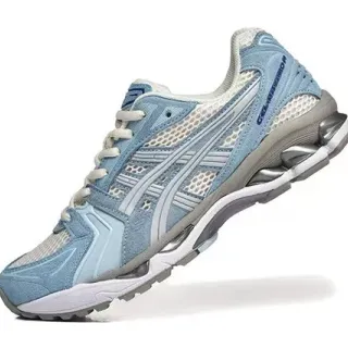 ASICS Blue White Light Mesh And Suede Upper Visible GEL Cushioning Pods Running Shoes