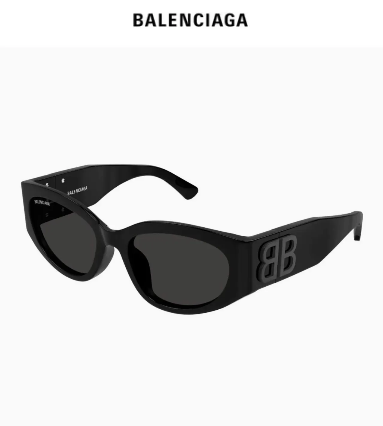 Balenciaga BB Black Gold Matte Acetate Oversized Rectangular Frame Sunglasses 9