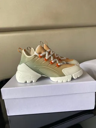 Balenciaga Bege Branco Sola Oversized Em camadas Multi-materiais Superior Tênis Chunky 6