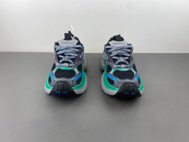 Balenciaga Black Green Oversized Silhouette Multi-Layered Midsole Chunky Sneakers 11