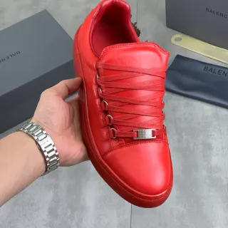 Balenciaga Defender sneakers lifestyle de couro vermelho