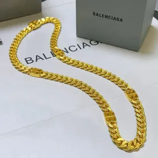Balenciaga Logo Chain Gold-Tone Necklace