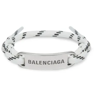 Balenciaga Pulsera de Cuerda y Placa Grabada
