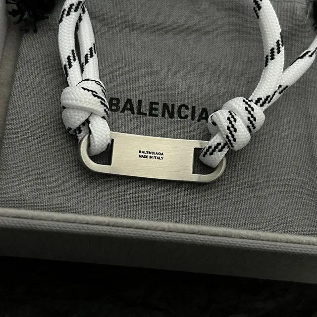 Balenciaga Rope and Engraved Plate Bracelet 2