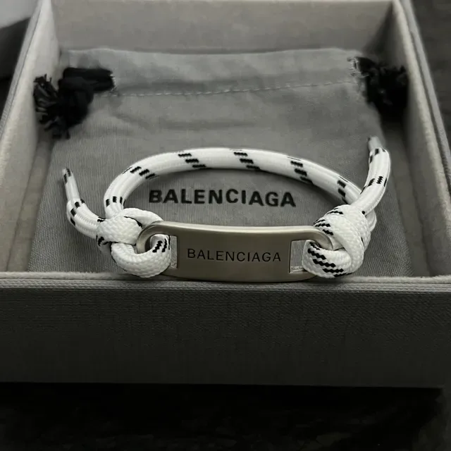Balenciaga Rope and Engraved Plate Bracelet 3
