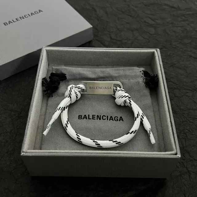 Balenciaga Rope and Engraved Plate Bracelet 4
