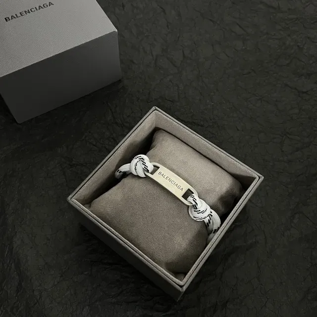 Balenciaga Rope and Engraved Plate Bracelet 5