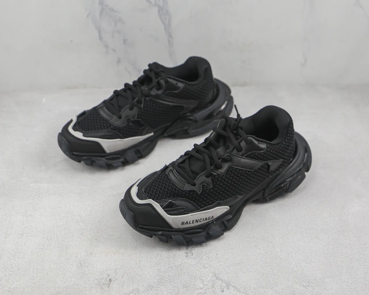 Balenciaga Runner Black and Gray Chunky Sneakers 4