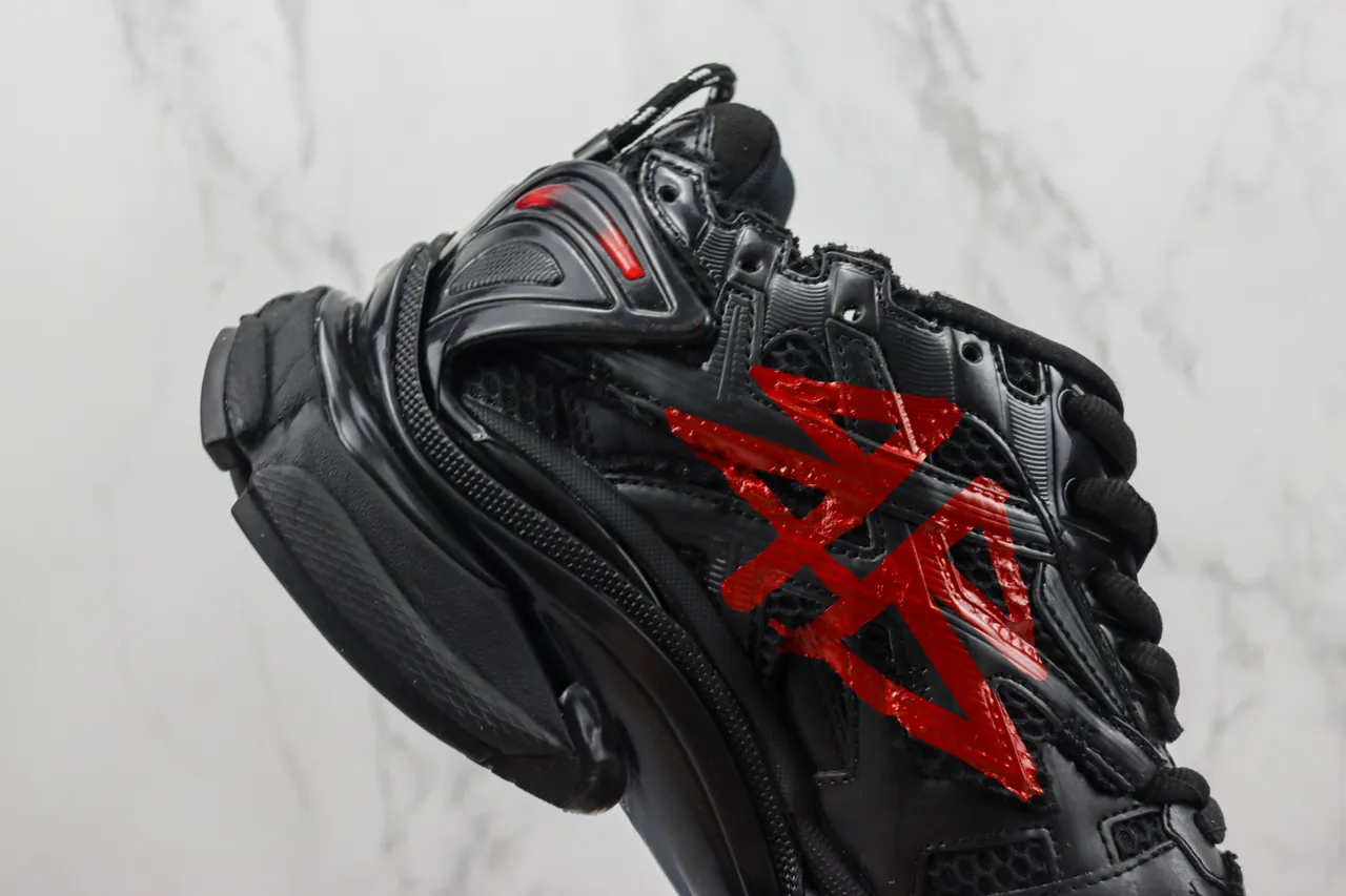Balenciaga Runner Graffiti Black Red Chunky Sneakers 5