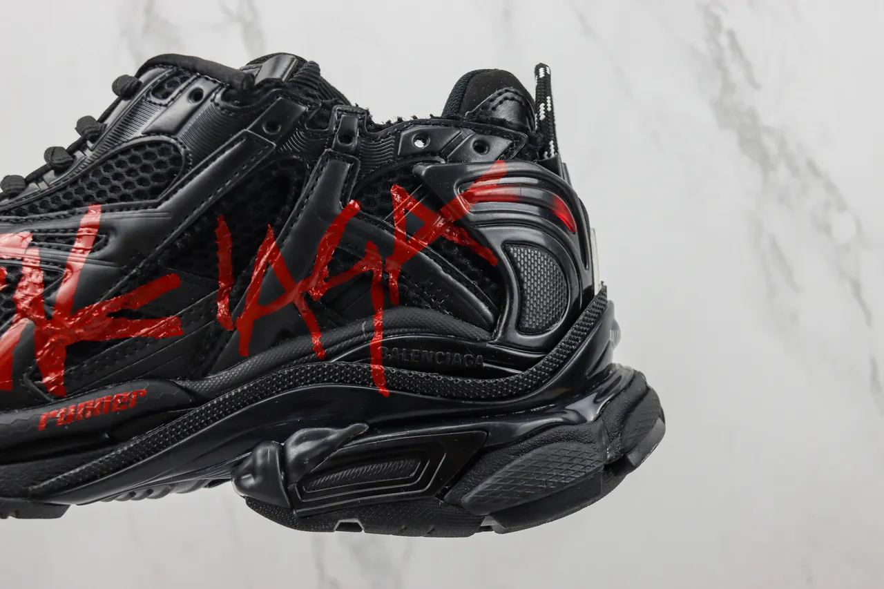 Balenciaga Runner Graffiti Black Red Chunky Sneakers 7