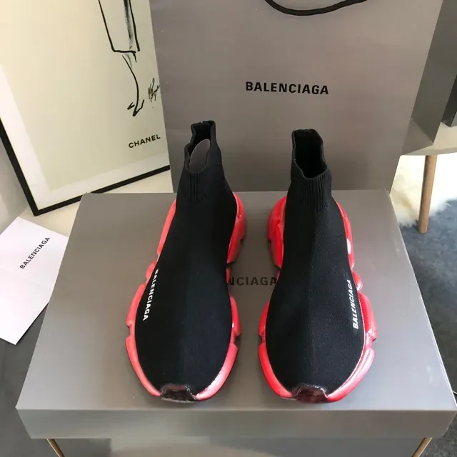 Balenciaga Speed Trainer أسود وأحمر Lifestyle Sneakers 2