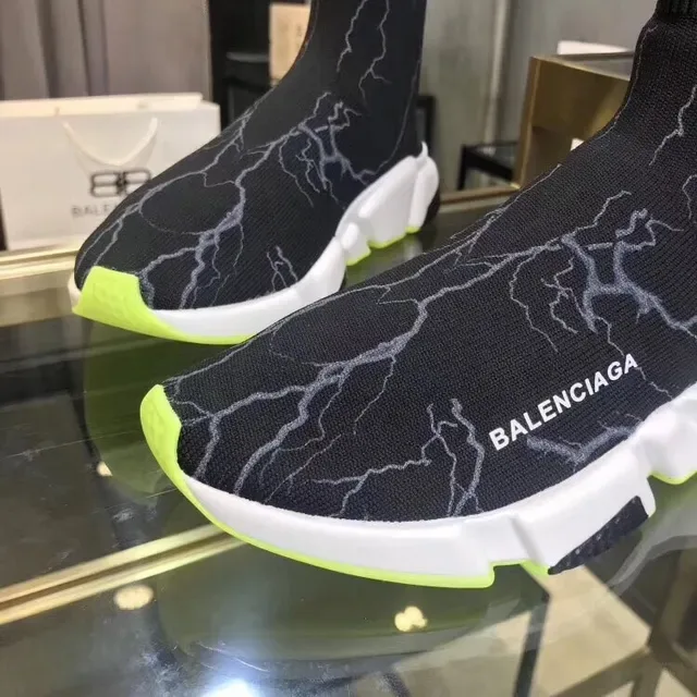Balenciaga Speed Trainer أسود نيون أصفر سكيورز لايف ستايل 2