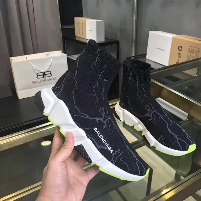 Balenciaga Speed Trainer أسود نيون أصفر سكيورز لايف ستايل 5