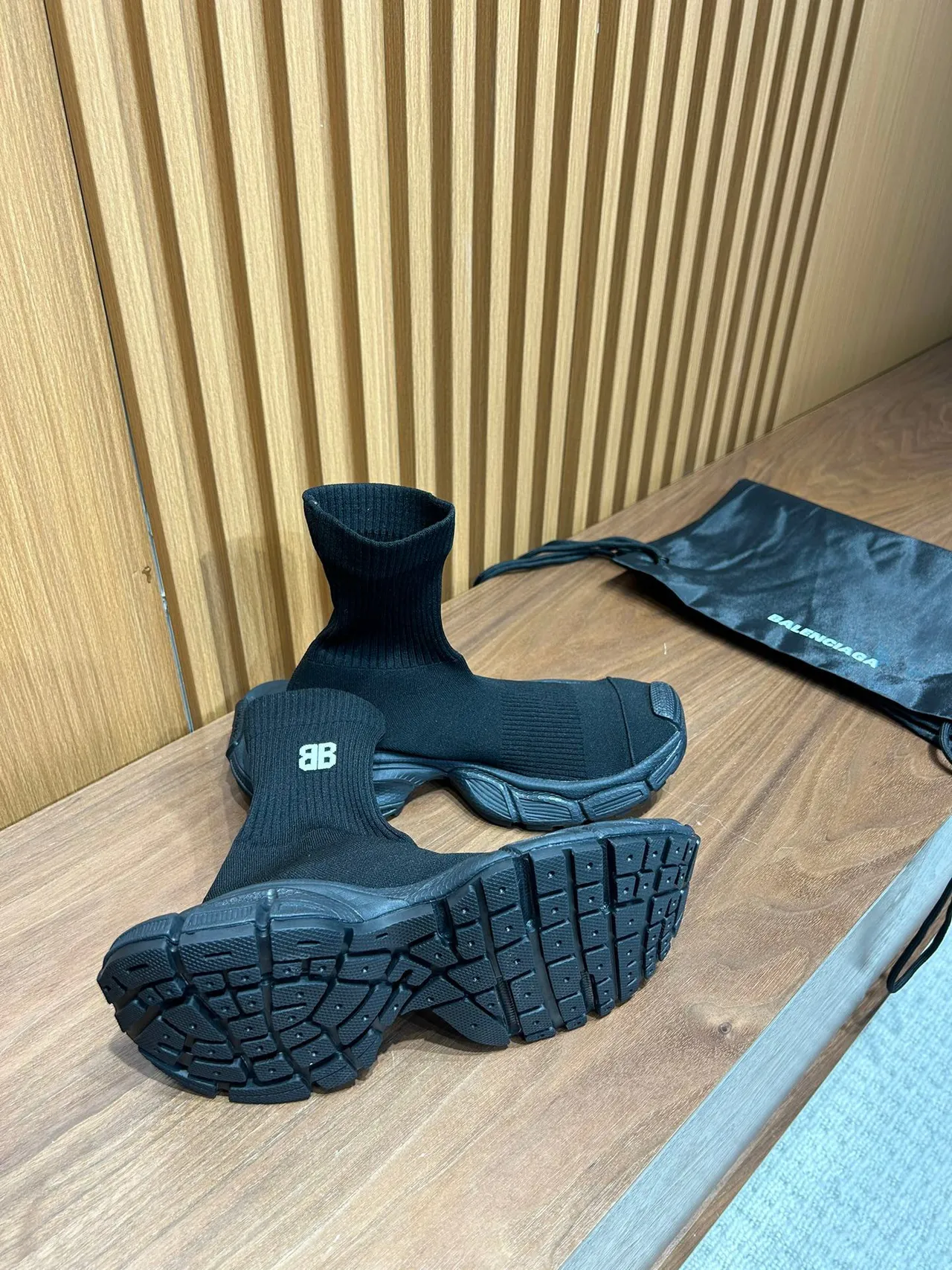 Balenciaga Speed Trainer Tênis Lifestyle Pretos com Ajuste de Meia 7