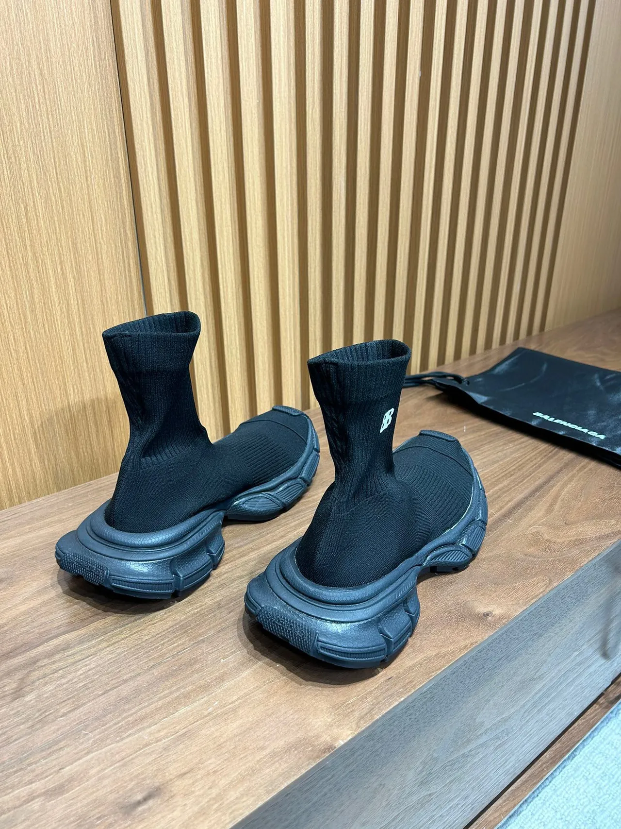 Balenciaga Speed Trainer Tênis Lifestyle Pretos com Ajuste de Meia 8