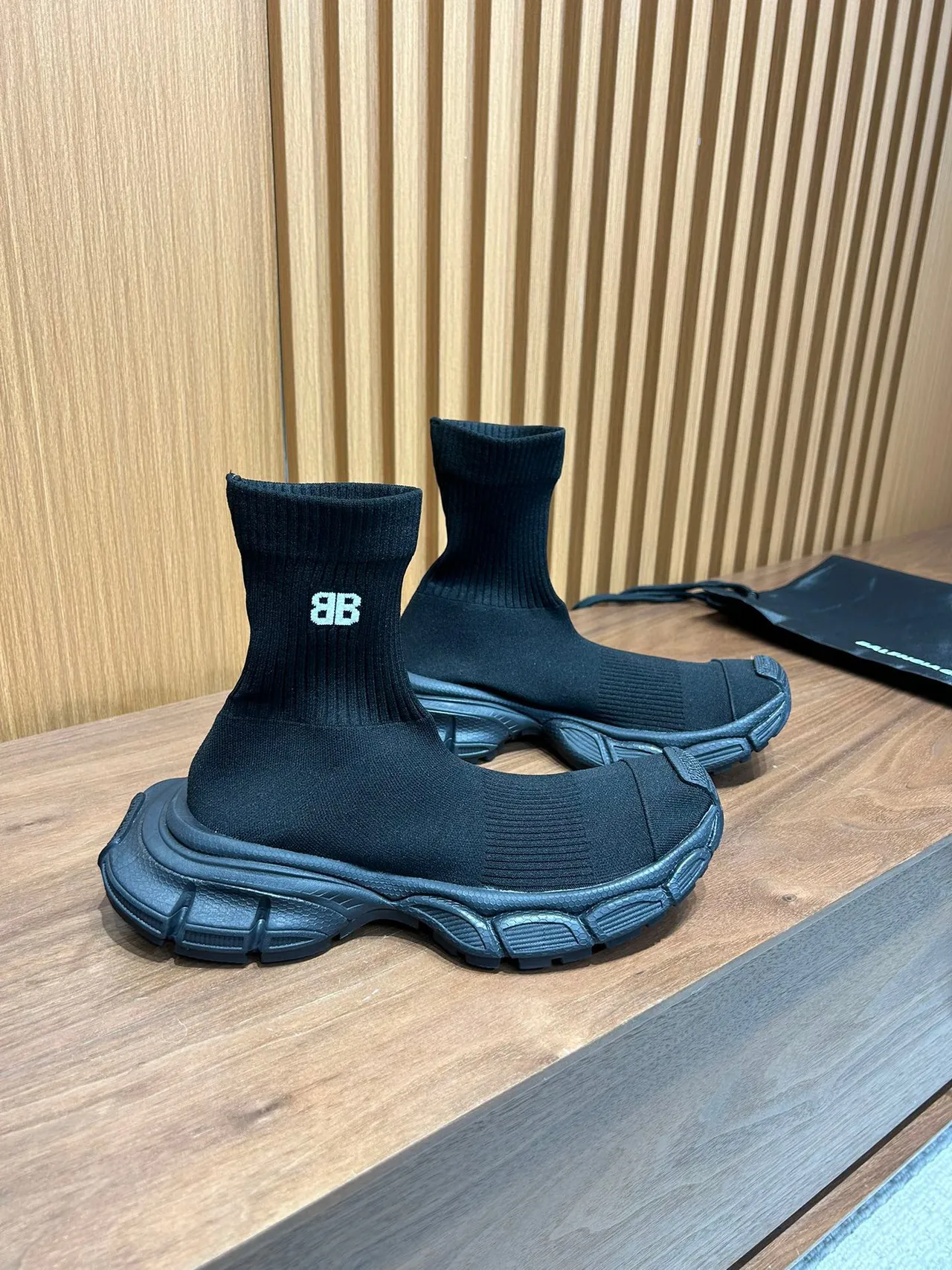Balenciaga Speed Trainer Tênis Lifestyle Pretos com Ajuste de Meia 9