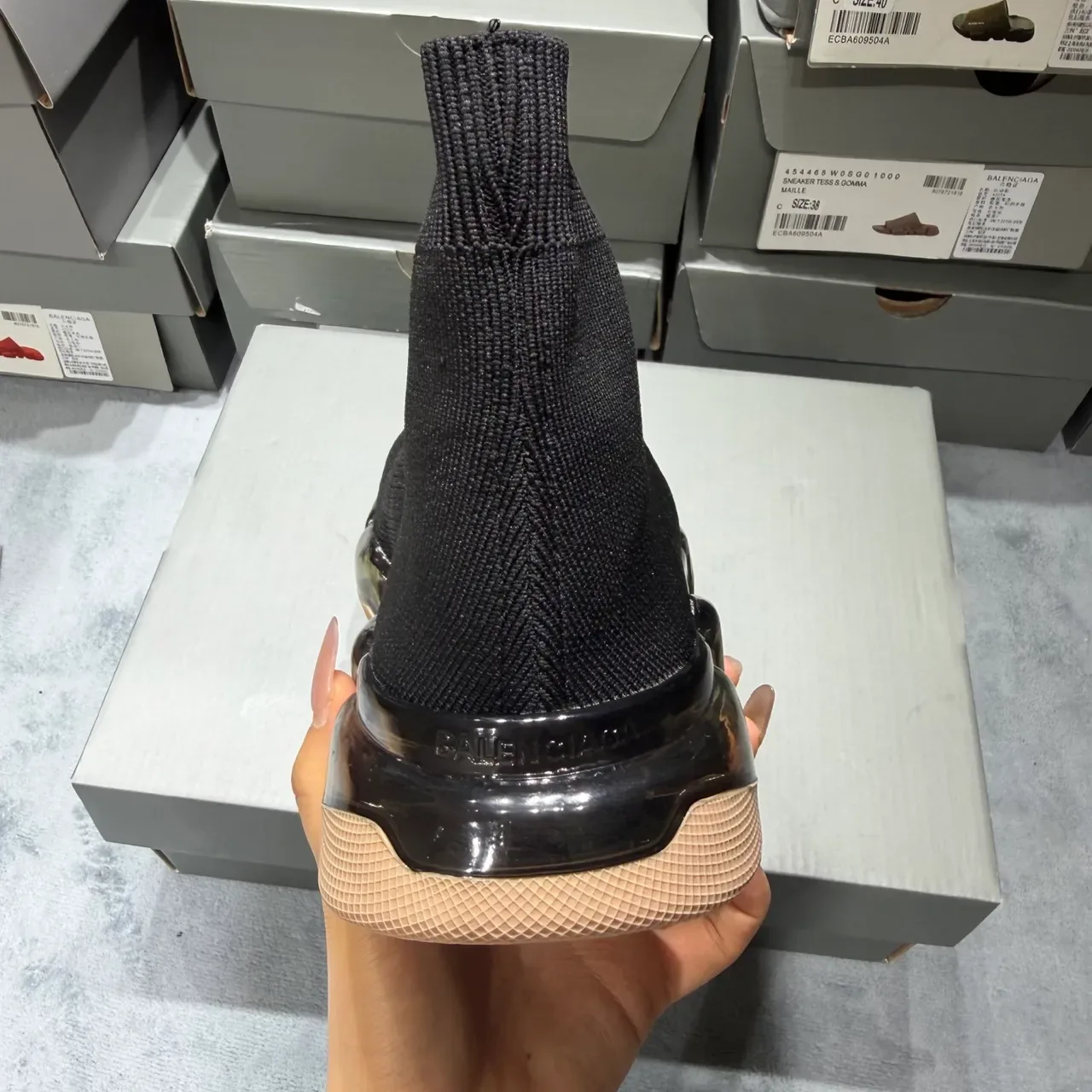 Balenciaga Speed Trainer Black Sock-Fit Lifestyle Sneakers 3