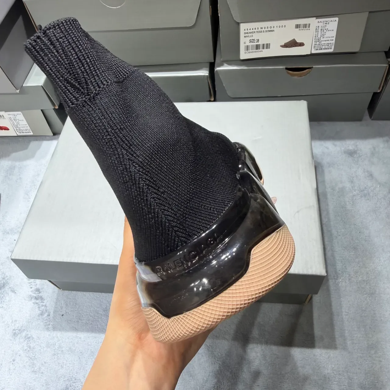 Balenciaga Speed Trainer Black Sock-Fit Lifestyle Sneakers 5