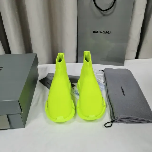 Balenciaga Speed Trainer Neon Yellow Lifestyle Sneakers 2