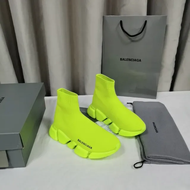 Balenciaga Speed Trainer Neon Yellow Lifestyle Sneakers 3